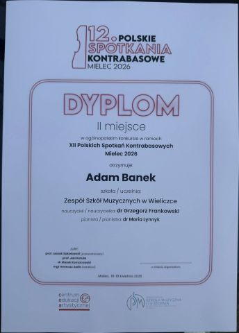 Adam Banek dyplom