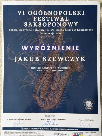 VI Ogólnopolski Festiwal Saksofonowy.