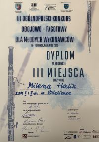 Sukcesy oboistek z klasy mgr Zofii Trystuły!